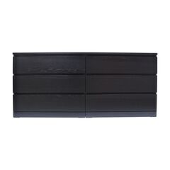 MALM chest of 6 drawers, blackbrown, 160x78 cm