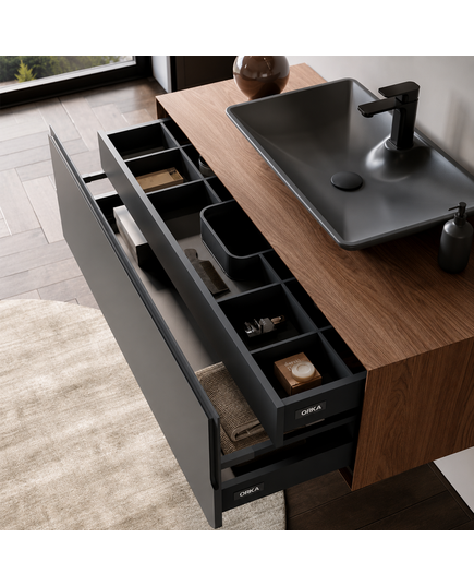 აბაზანის ავეჯის ქვედა ნაწილი CRAFT 100 WALNUT- antracite