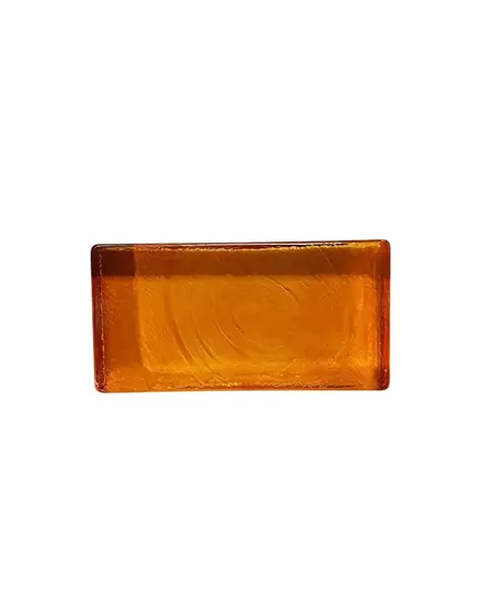 მინა აგური 200*100*50მმ ნარინჯისფერი (Sunny Orange )
