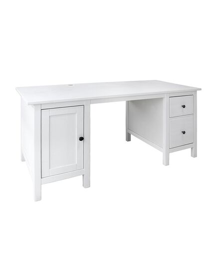 Desk, white stained, 120x55 cm HEMNES